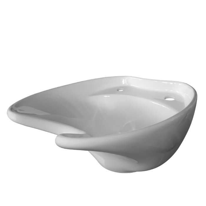 Керамична мивка за измивна колона с регулиращ се наклон DM2, бяла