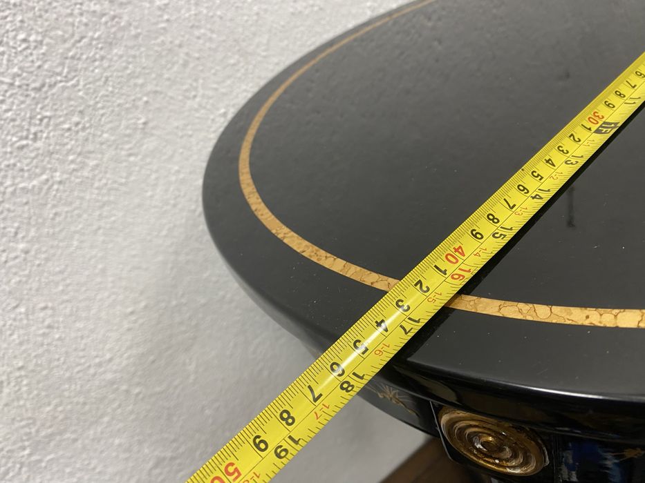 Китайска лакова помощна маса 1920 ръчна златна украса