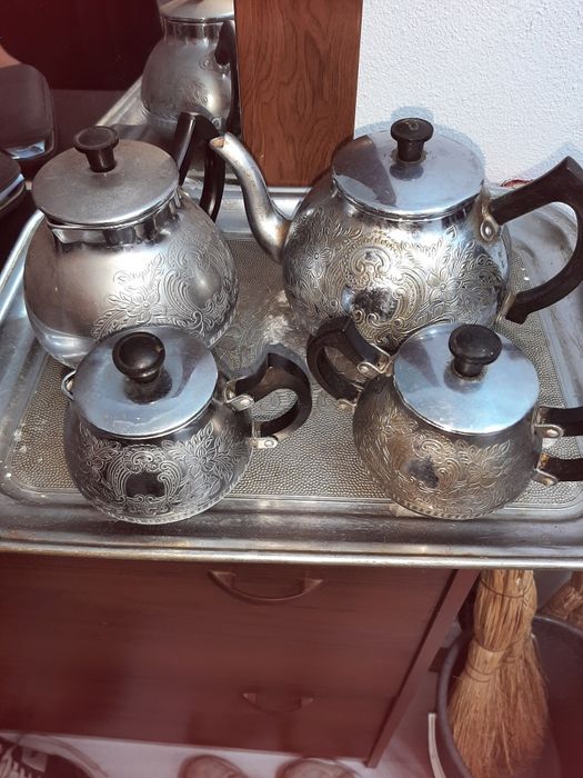 Чайный сервиз хромированный