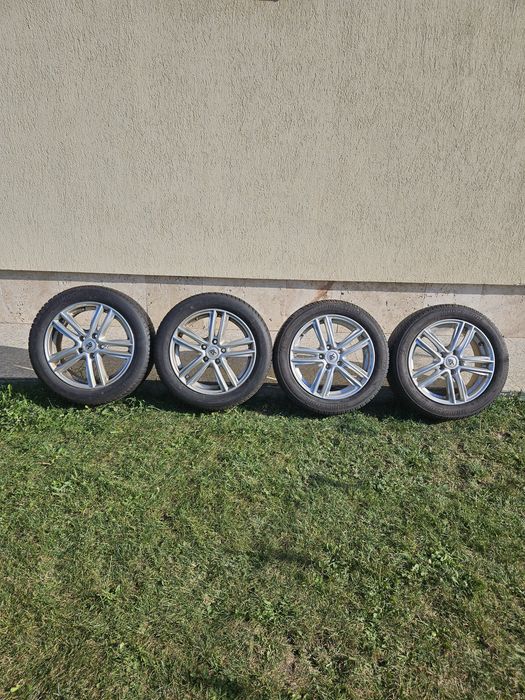 Set 4 jante RC Design LK6 R17 cu anvelope de IARNĂ