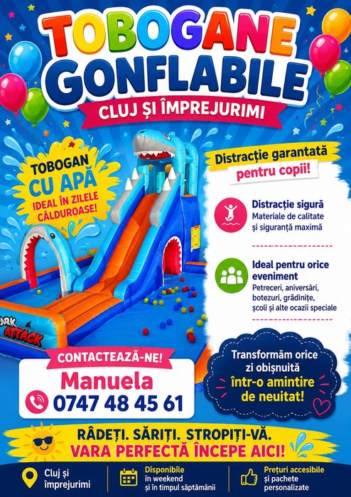 Cele mai îndrăgite Tobogane gonflabile Cluj