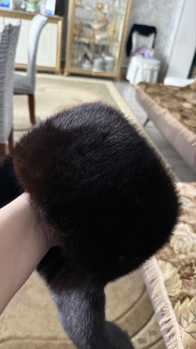 Ушанка шапка норковый