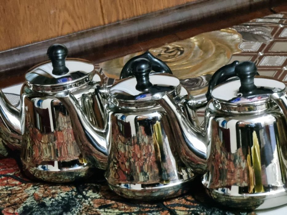 Мелхиор латун чойне .Чайник латун пакрытый никелем Мелхиор