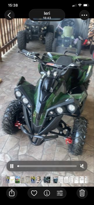Atv copii 3-10 ani pe benzină .Este nou cumpărat pentru nepoată , dar nu vrea să meargă cu el