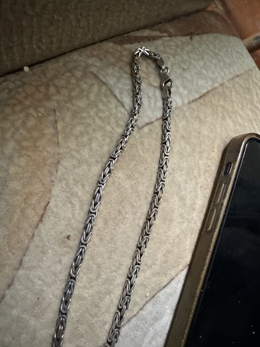 Цепь серебро листй хвост