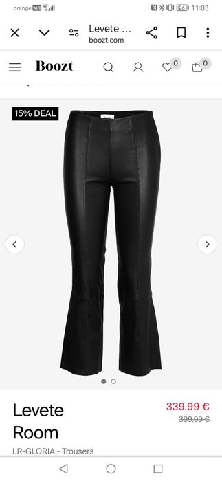 Pantaloni piele naturala Levete room