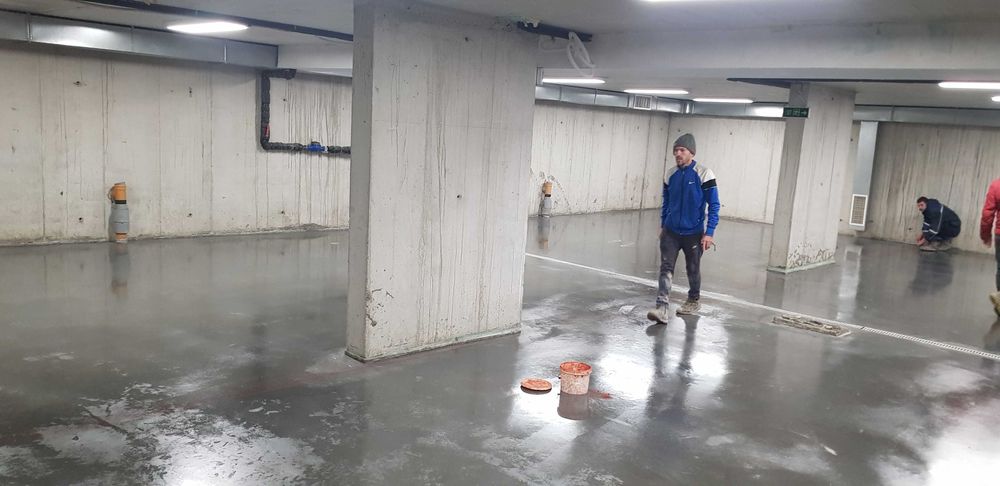 Циментова подова замазка, Шлайфан Бетон,Щампован Бетон