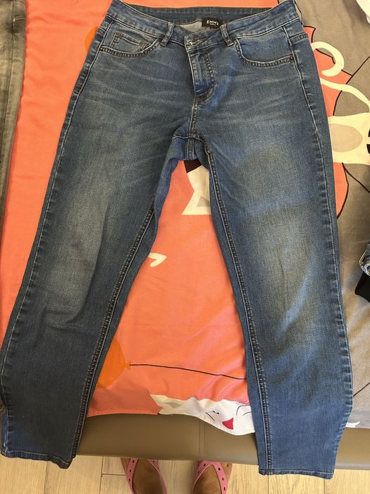 Jeans sportmax code si marella, pantaloni cu fata imitatie piele