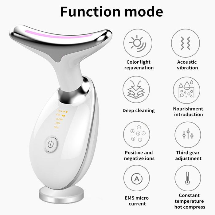 Массажер светодиодный вибрирующий для лица.