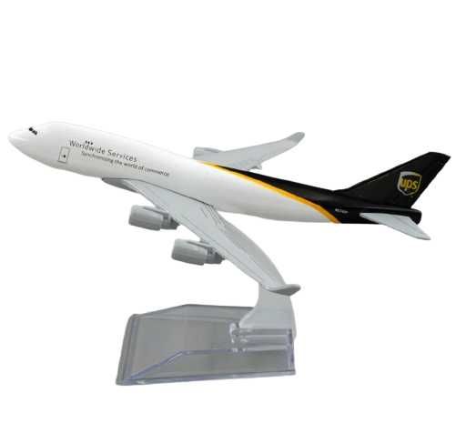 Macheta avion UPS Airlines Boeing B747, metal, 16 cm