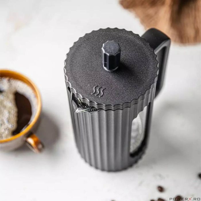 Ceainic pentru cafea, ceai cu piston, 1l negru, Klausberg