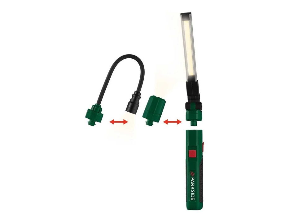 Parkside работна лампа PAML 2000 A1,със сменяеми глави