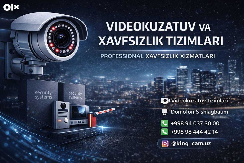 Videonabludeniya Kamera Damfon o'rnatish va xizmat ko'rsatish - 24/7