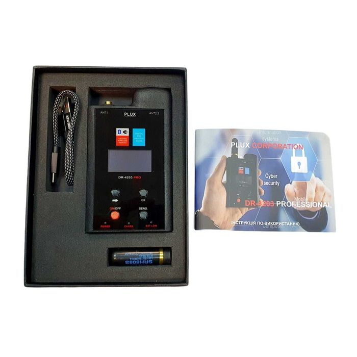 PLUX DR-4203 — профессионал сигнал детектор: Wi-Fi, GSM, GPS аниқлайди