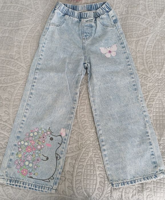 Дънково яке + дънки 7-8 години