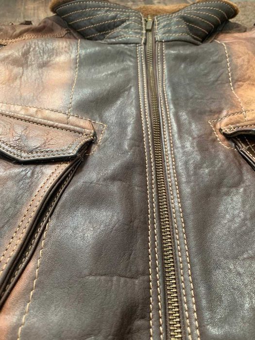 Geacă tip Aviator/Pilot piele naturală foarte moale, foarte călduroasă