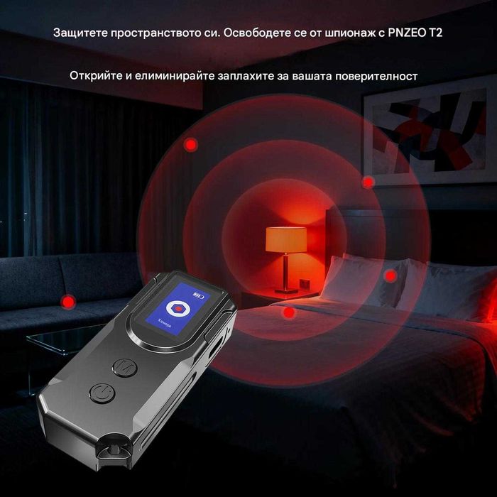 Детектор 5в1 за скрити камери, подслушватели и GPS тракери