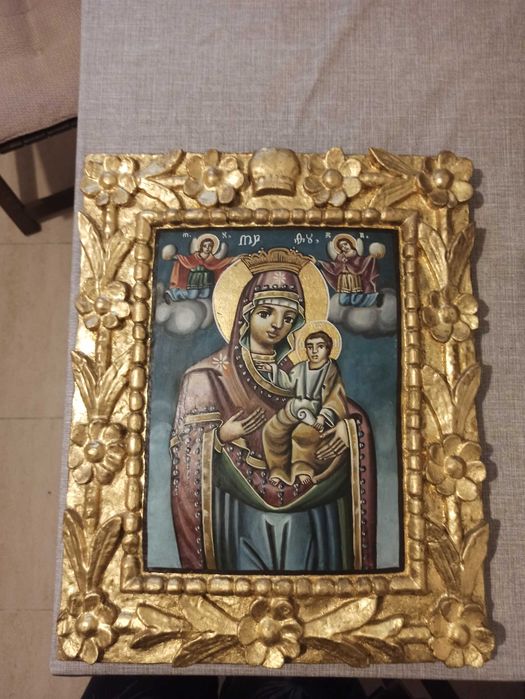 Icoana veche crestin ortodoxa – Maica Domnului cu Pruncul