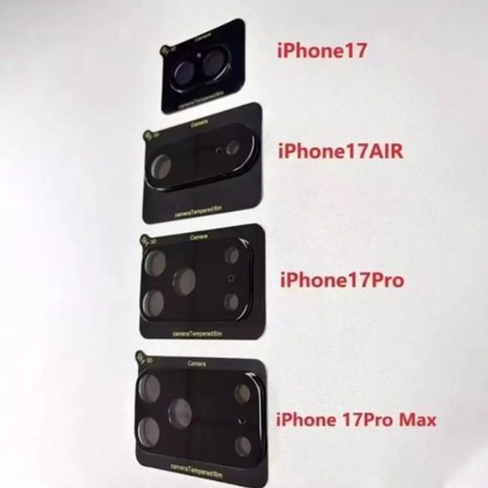 Apple iPhone 17 / Pro / Max / Air / 3D 9H Стъклен протектор за камера