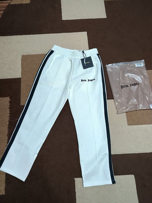 Pantaloni Training Palm Angels - Track Pants White/Black