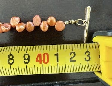 Colier perle naturale de cultură, închizătoare placată aur 18k - Nou