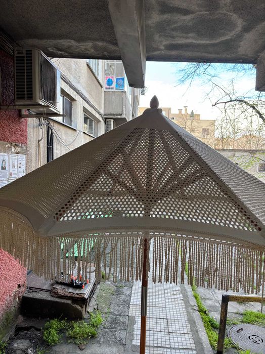 Плетени чадъри тип макраме за градина, плаж, ресторант или бийч бар