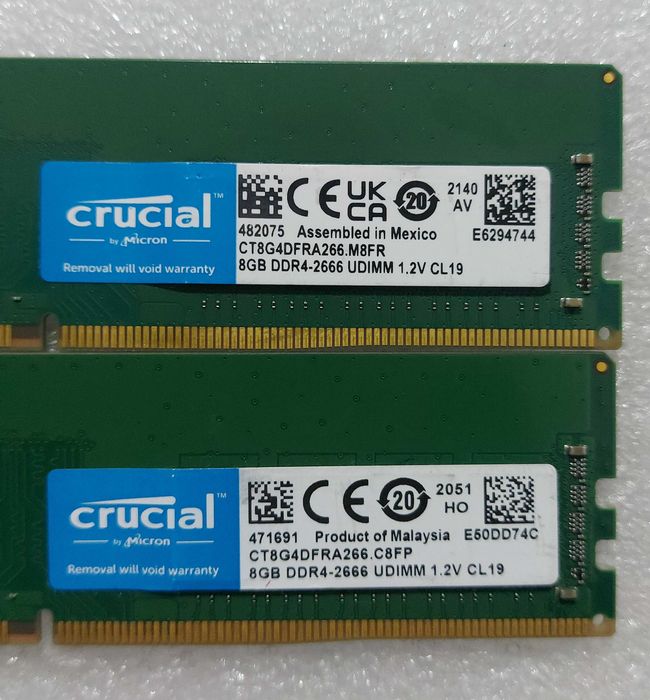 Kit Memorii 16GB(2X8GB) DDR4 2666Mhz CRUCIAL