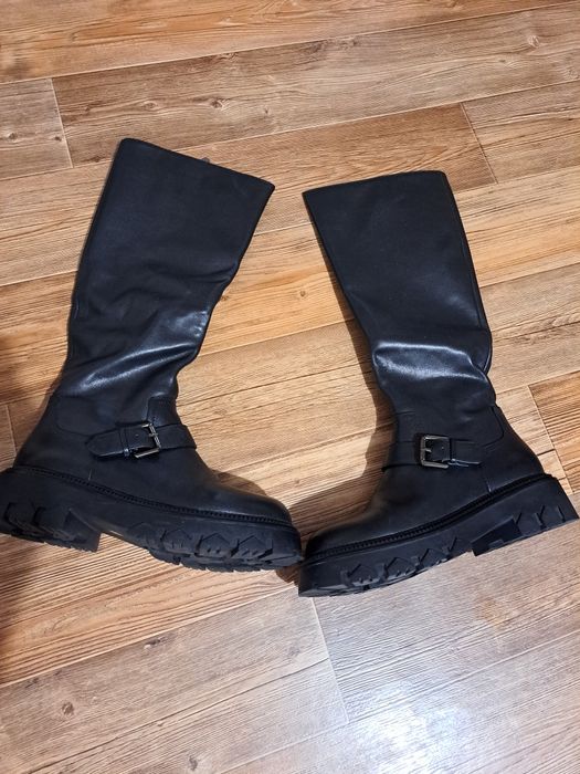 Сапоги коженные зимние