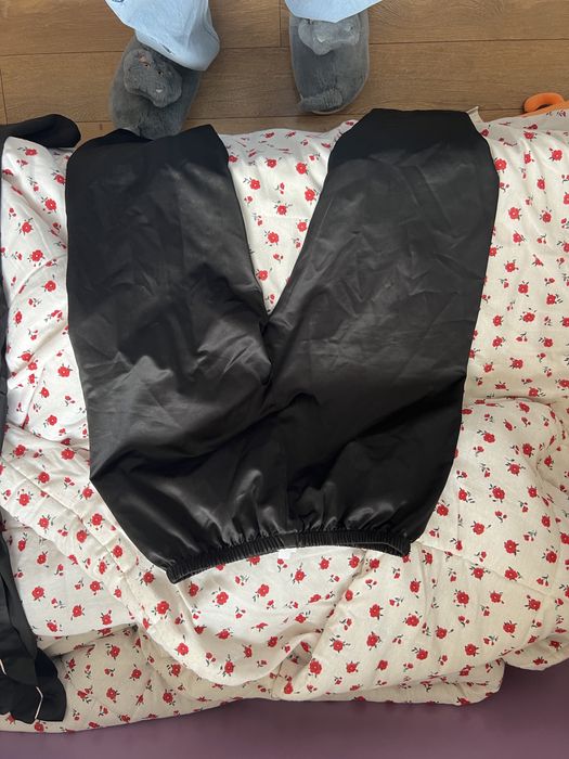 Мъжка пижама от сатен с роба и долнище