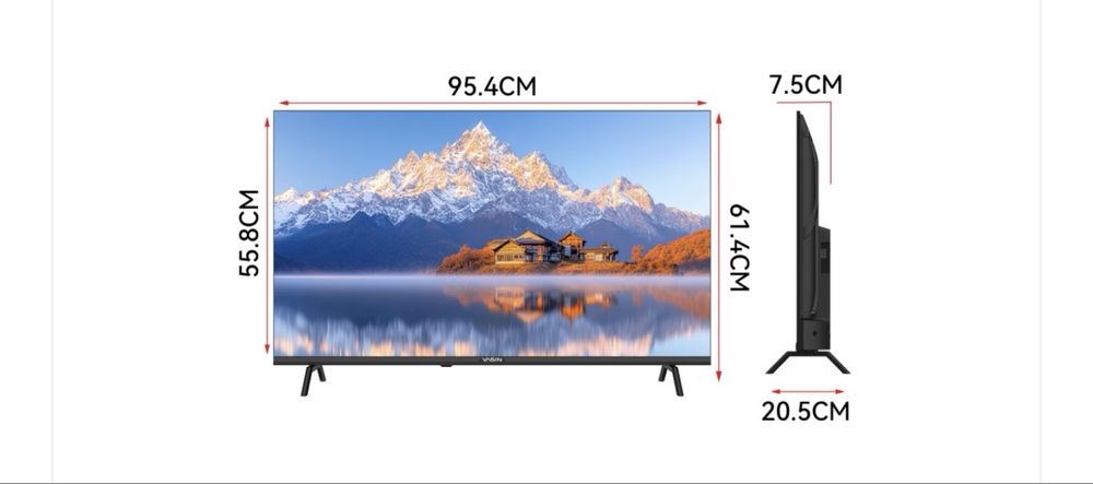 Оригинальный Android TV Yasin 43G11  109см