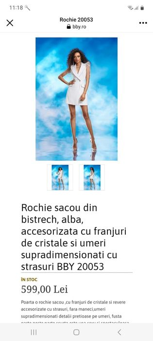 Vand rochie sacou alba