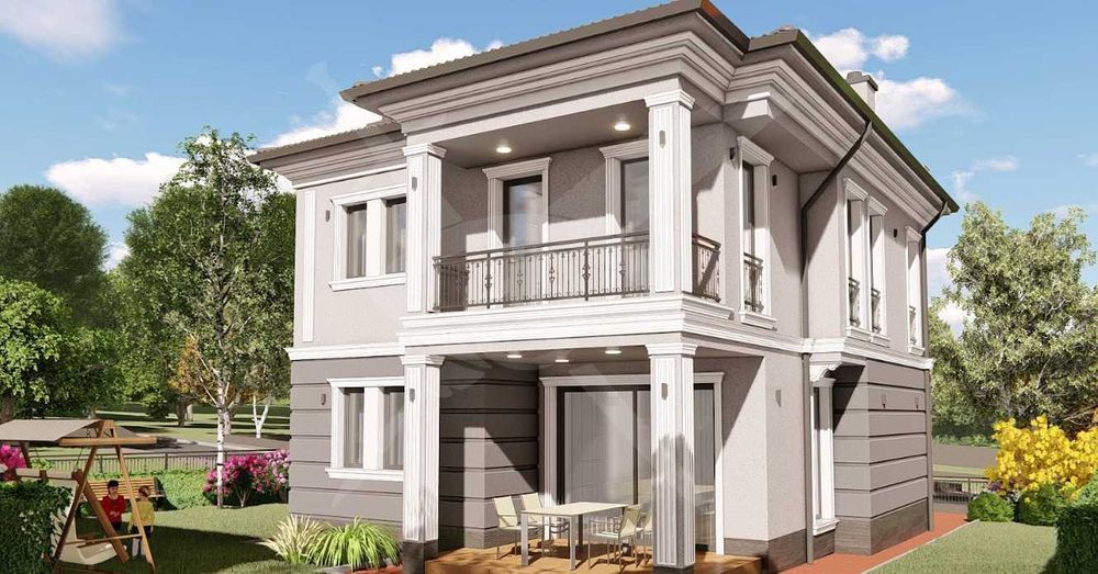 Фитнес, двор, гардеробна! Къща в Марково!