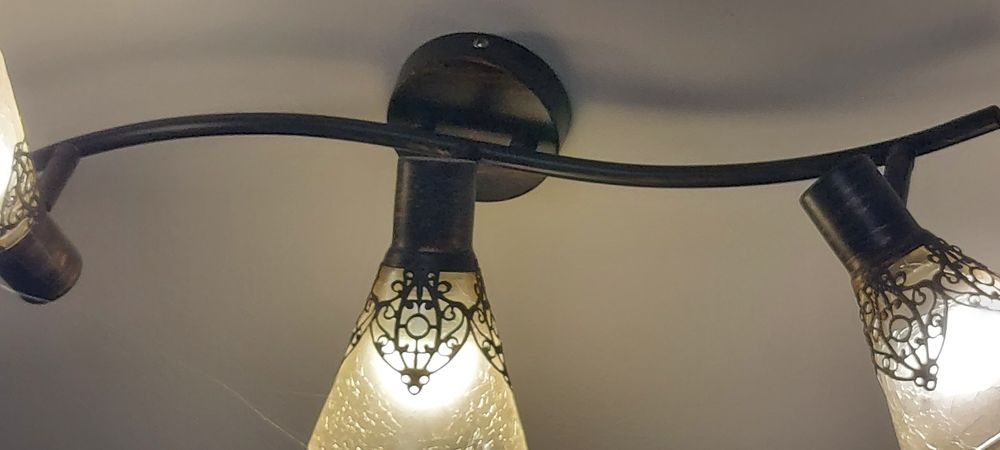 Aplica cupru dantelat  set 3 piese si 1 suapensie  cu fir lung 1m