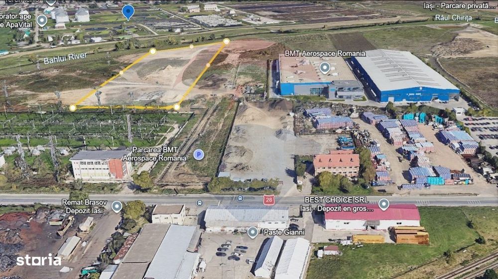 Teren Intravilan 1.2Ha de Vânzare, PUZ Aprobat - ZONA INDUSTRIALA IAȘI