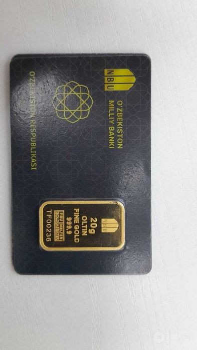 Sotiladi: Milliy Bankning 5 grammlik va 20 gramlik oltin quymalari