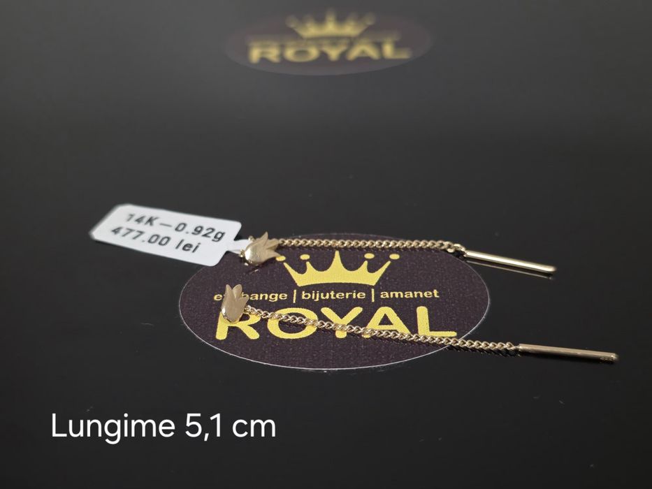 Bijuteria Royal: Cercei aur 14k/0.92 gr