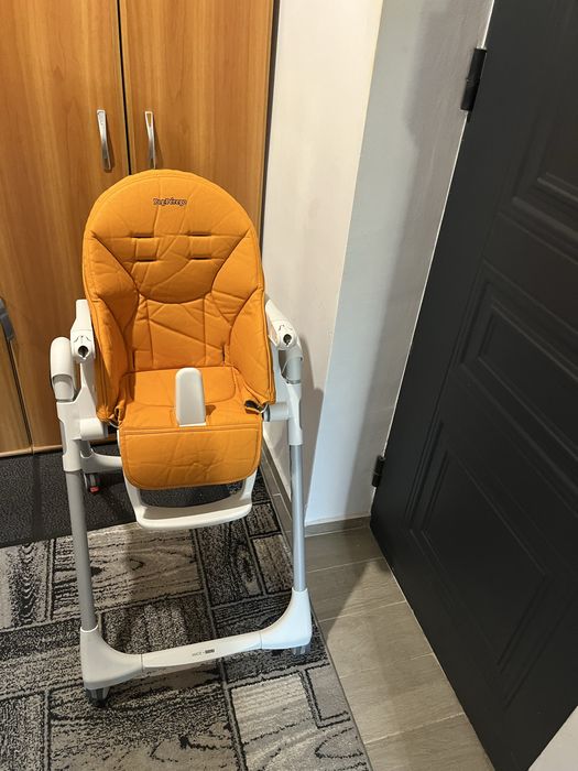 Scaun de masa Peg Perego Prima Pappa Zero Follow Me, Portocaliu
