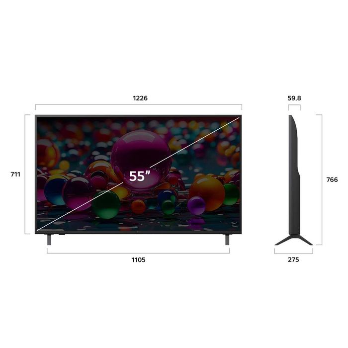 LG NEW 55UA75009LA 4K SMART без рамочный по низким ценам+Доставка!