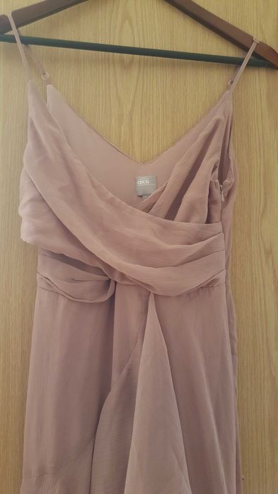 Дълга рокля пепел от рози