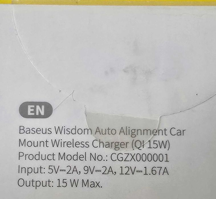 Комплект Baseus Wisdom Auto Alignment Air Vent Wireless Charger 15W