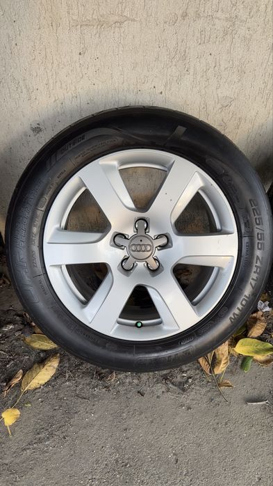 Jante originale Audi R17 5x112 ET25 + anvelope vară Tigar 225/55 – A7 / A6 C7