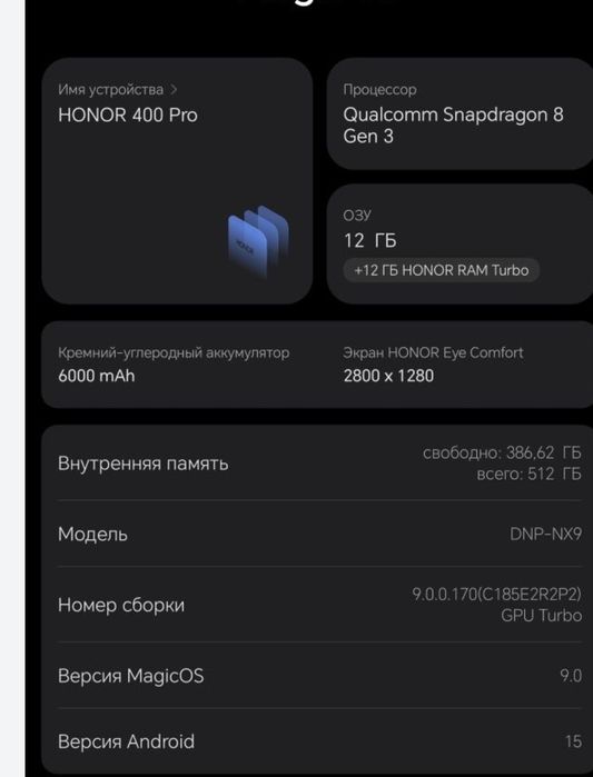 Продам обсалютно новый Honor 400 pro