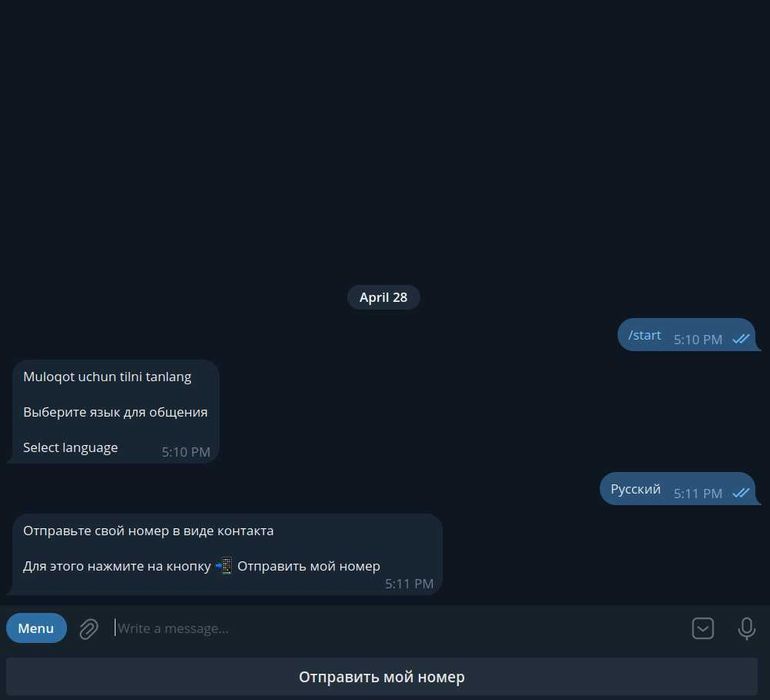 Telegram bot yaratish xizmati