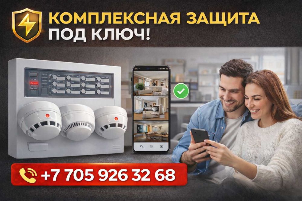 Охранно-пожарная сигнализация + видеонаблюдение Астана | Под ключ
