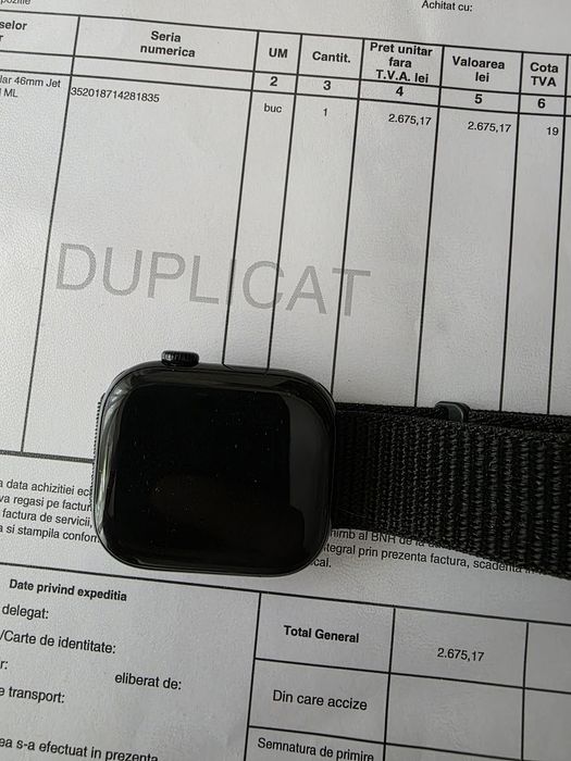 Apple watch s10, celular 46 mm, jet black