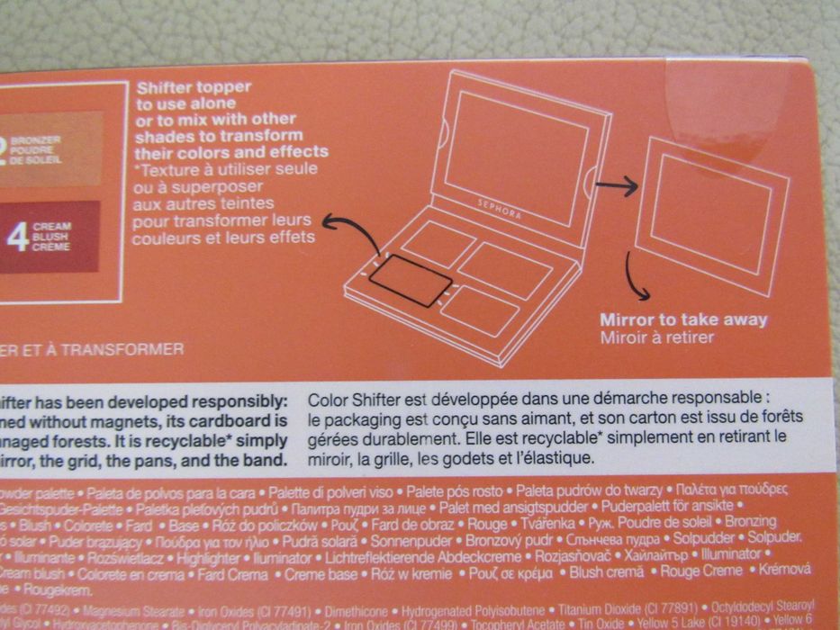 Палитра Sephora color shifter face palette, нова, неотваряна