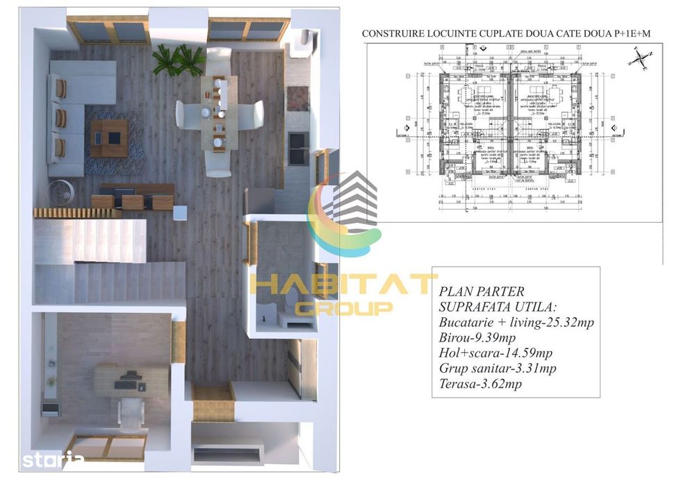 Casa duplex in zona centrala  Popesti Leordeni