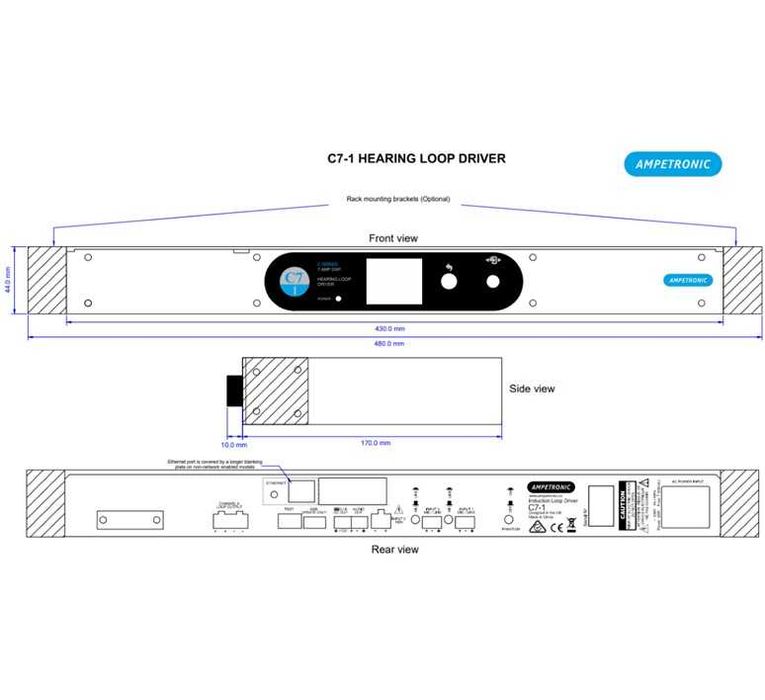 Ampetronic C7-1, amplificator perimetral cu inductie