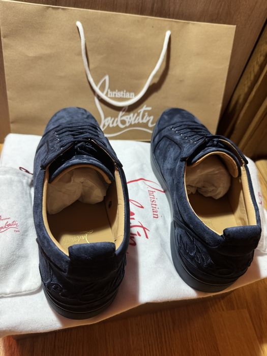 Christian Louboutin low navy blue
