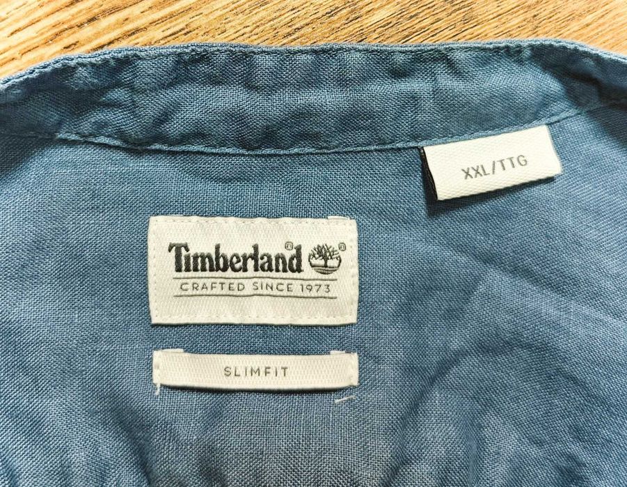 Timberland Оригинална мъжка ленена риза размер XXL / 2XL Slim fit